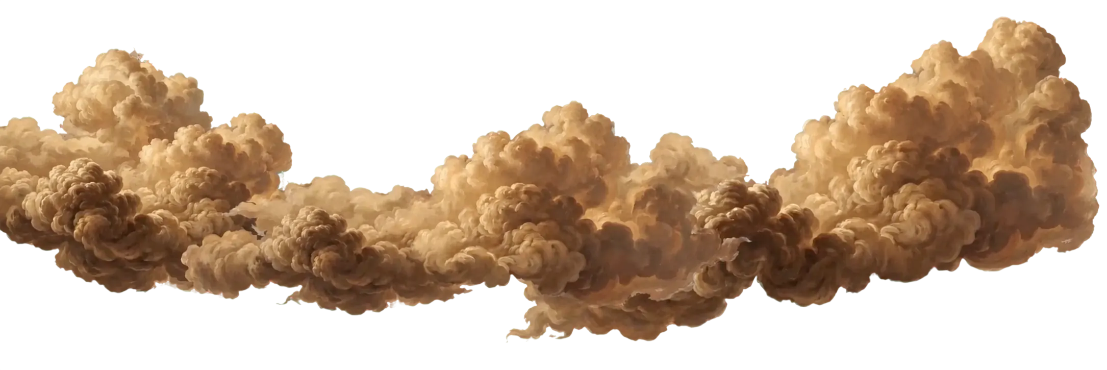 A band of painted clouds